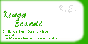 kinga ecsedi business card